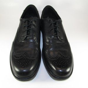 Rockport Black Leather Wingtip Dress sz 10 M